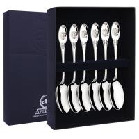 Серебряный набор «Единство» 6 чайных ложек