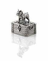 Серебряный колокольчик «Бульдог на сундуке»