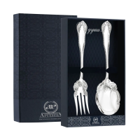 Набор для салата "Узоры" : ложка д/салата, вилка д/салата в футляре