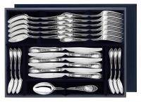Серебряный столовый набор «Престиж» 24 предмета с чернением