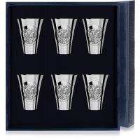 Серебряный набор стопок «Герб» - 6 предметов