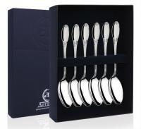 Набор серебряный 6 чайных ложек гладких