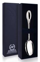 Чайная ложка из серебра гладкая
