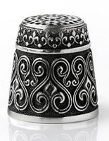 Серебряный наперсток «Сердечки»