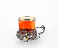 Подстаканник из серебра «Старик и невод»