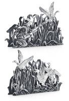 Подставка из серебра для визиток «На охоте» Подставка из серебра для визиток «На охоте»