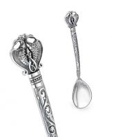 Серебряная чайная ложка «Русь Былинная» с чернением