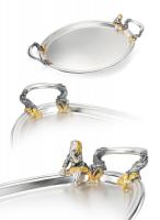 Серебряный поднос для кувшина «Яблочный Спас»