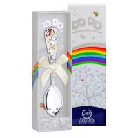 Серебряная ложка для ребенка «Зодиак-Стрелец» ч/п с эмалью в футляре