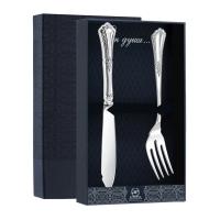 Серебряный набор для рыбы «Фаворит» вилка и нож