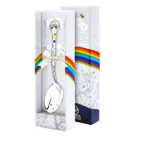 Детская серебряная ложка DO-DO «Машинка» частичная позолота с эмалью