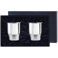 Набор серебряных стаканов рифленых