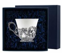 Чашка чайная «Натюрморт» с чернением в футляре
