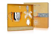 Серебряный набор «Девочка» кружка и ложка Серебряный набор «Девочка» кружка и ложка