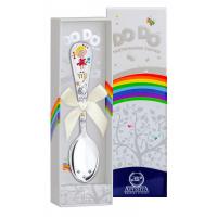 Серебряная ложка для ребенка «Зодиак-Дева» ч/п с эмалью в футляре