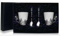 Набор серебряная чайная пара «Тетерев» с ложками Набор серебряная чайная пара «Тетерев» с ложками