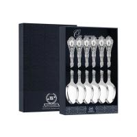 Серебряный набор «Виноградная лоза» 6 чайных ложек