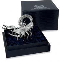 Серебряный держатель для визиток «Скорпион»