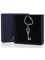 Брелок для ключей из серебра «Ключ-Подкова»