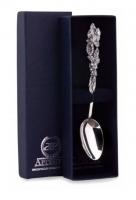 Чайная ложка серебряная «Натюрморт» с чернением