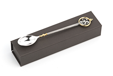 Чайная ложка «Дракон» из серебра