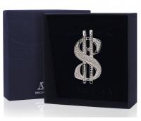 Серебряный зажим для денег«Доллар»