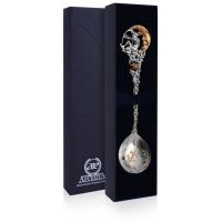 Ложка серебряная «Зодиак Стрелец» с позолотой в футляре