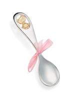 Набор серебряный детский «Котята» вилка с ложкой