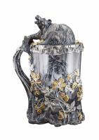 Серебряная пивная кружка «Медведь»