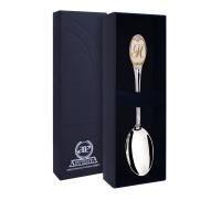 Серебряная ложка с буквой «Н» и позолотой