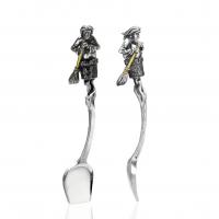 Серебряная лопатка для соли «Баба-Яга» Серебряная лопатка для соли «Баба-Яга»