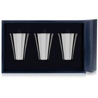 Набор стопок из серебра «Гладкие» - 3 предмета