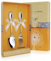 Серебряный набор десертный «Император» вилка и ложка