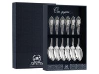 Серебряный набор «Престиж» 6 чайных ложек с чернением