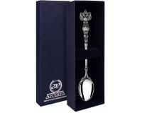 Кофейная ложка из серебра «Герб» с чернением