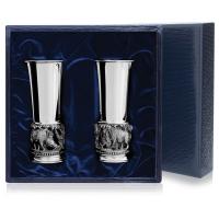2 серебряные стопки «Кабаны»