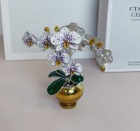 Сувенир «Орхидея» серебро и эмаль