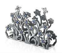 Серебряная салфетница «Незабудки»