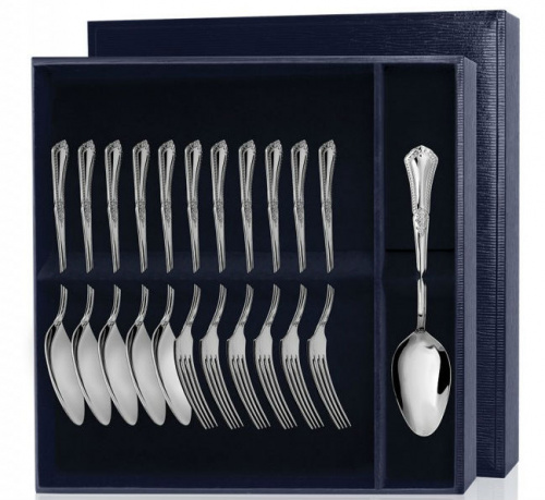 Набор серебряный десертный «Фаворит» 12 предметов ложки и вилки