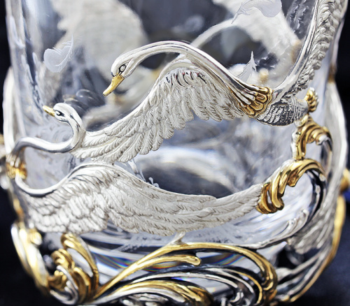 Серебряный подстаканник «Василиса Прекрасная»