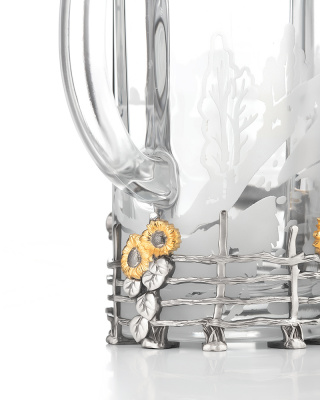 Кружка пивная «Разгуляй» с серебром 925