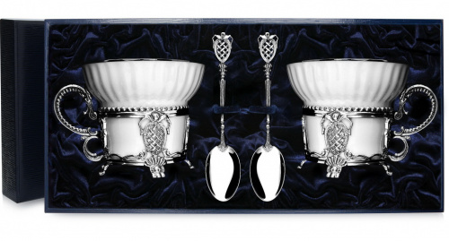 2 чашки чайные «Меценат» с ложками