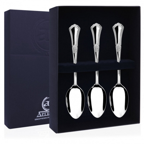 Серебряный набор «Фаворит» 3 чайные ложки