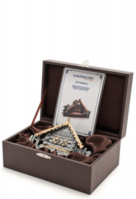 Серебряная салфетница «Избушка»