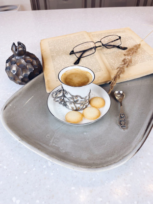 2 чашки кофейные «Листопад» с ложками