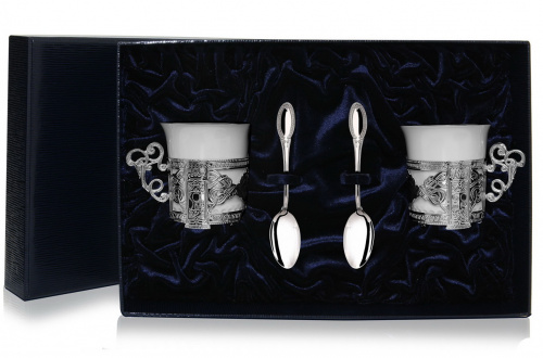 2 чашки кофейные «Август-Октавиан» с ложками