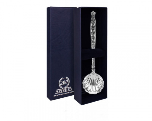 Серебряная ложка для икры «Триумфальная» с чернением