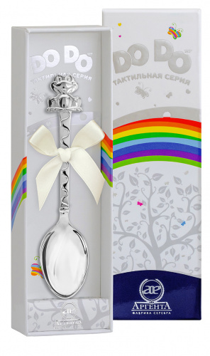 Детская серебряная ложка DO-DO «Лягушка» в футляре