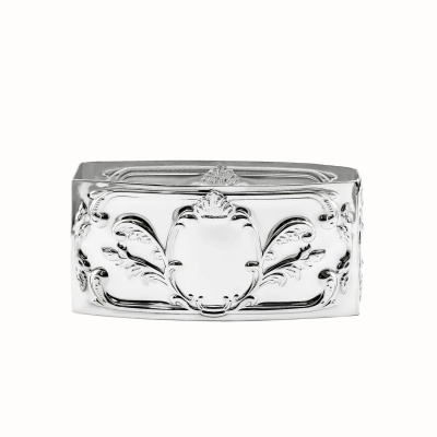 Серебряный набор из 6 колец для салфеток «Престиж»