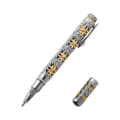 Серебряная шариковая ручка с позолотой